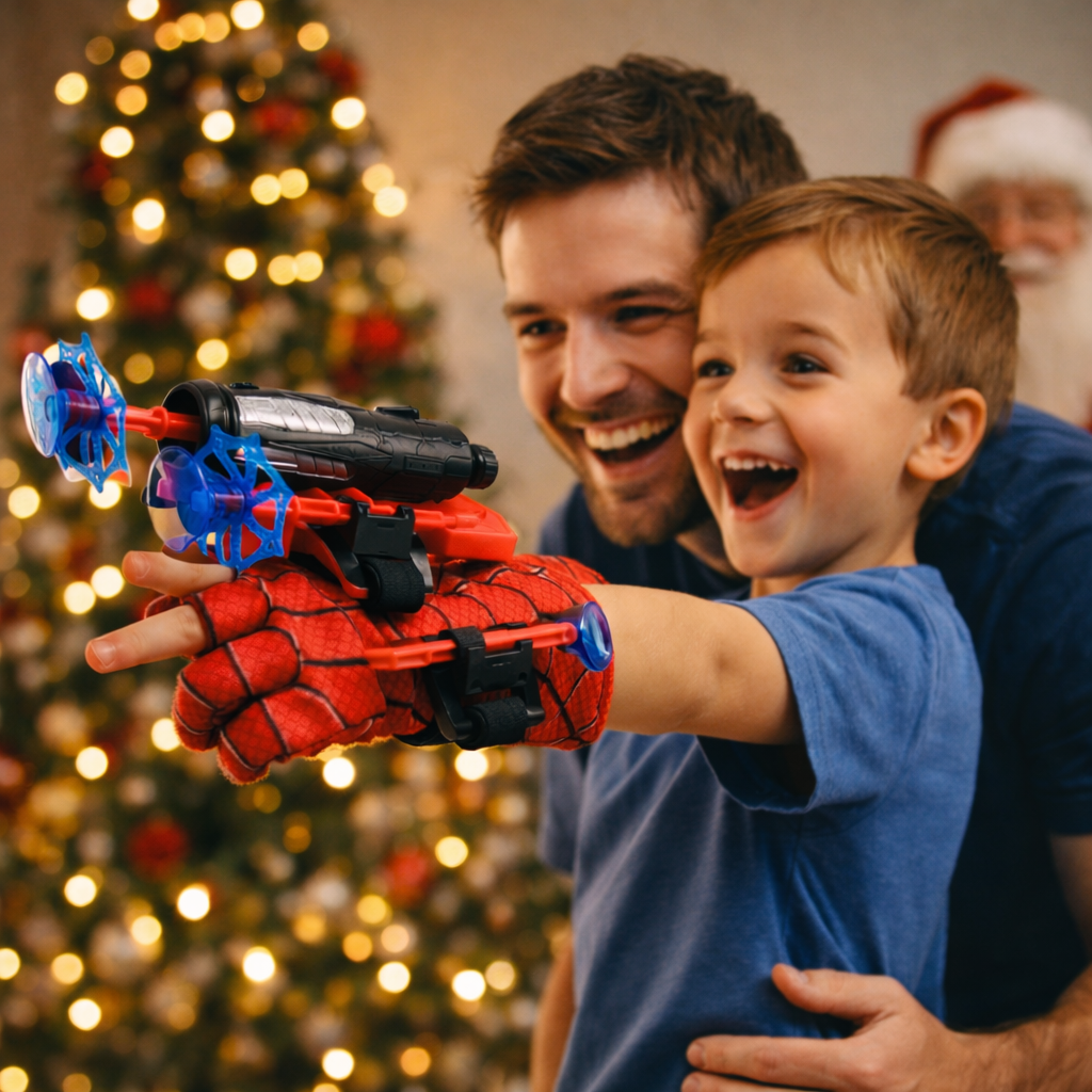 Guante Lanza Dardos Spiderman Juguete Infantil para Jugar, Imaginar y Moverse como un Superhéroe