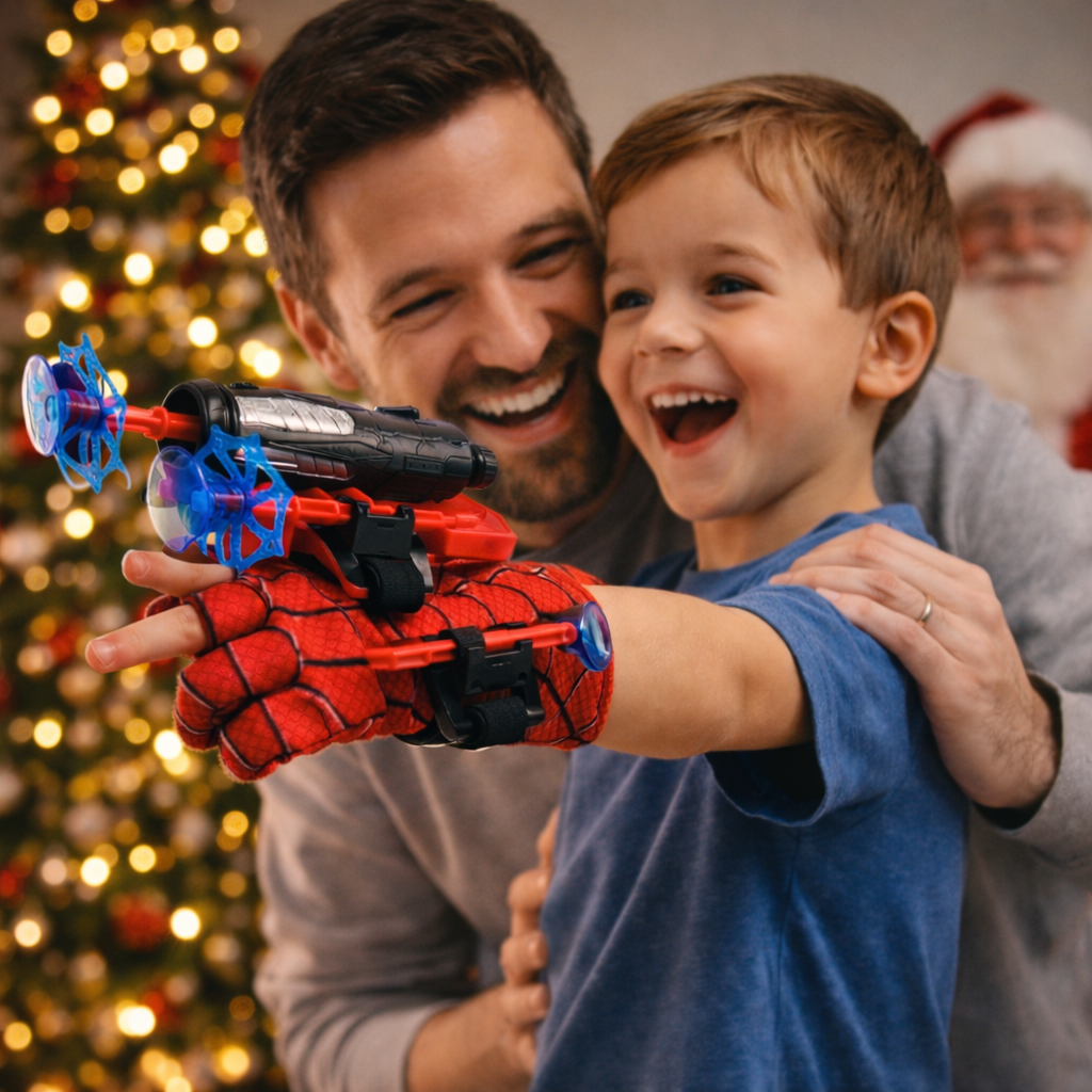 Guante Lanza Dardos Spiderman Juguete Infantil para Jugar, Imaginar y Moverse como un Superhéroe