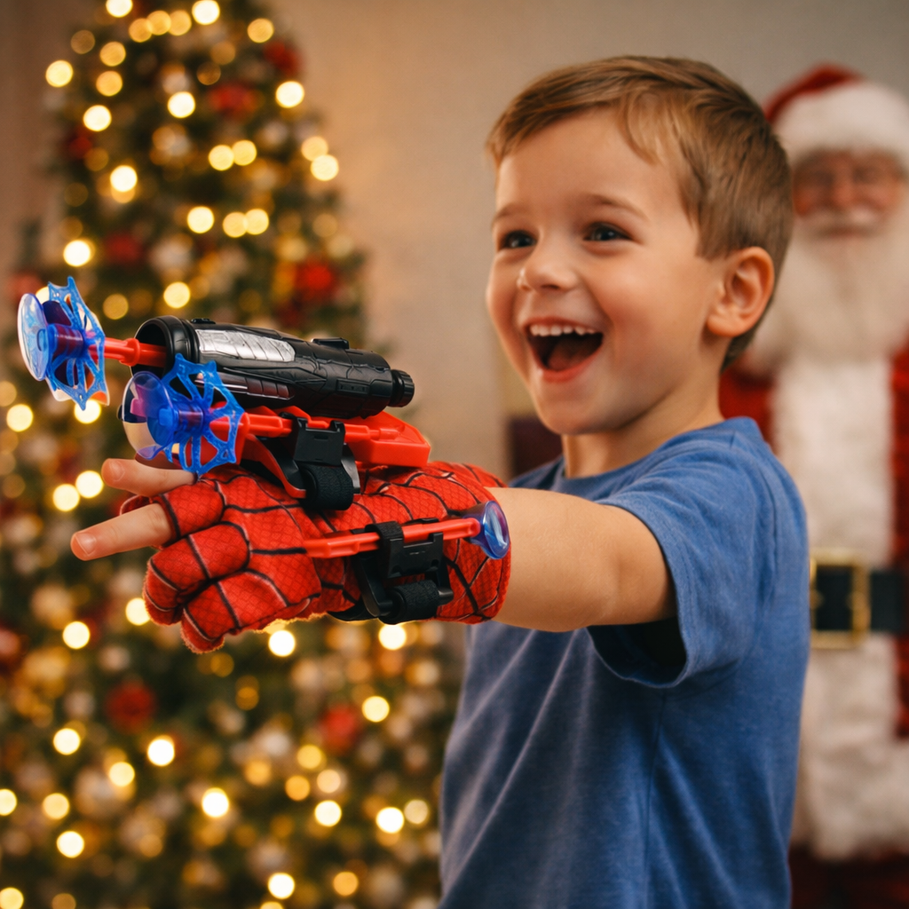 Guante Lanza Dardos Spiderman Juguete Infantil para Jugar, Imaginar y Moverse como un Superhéroe